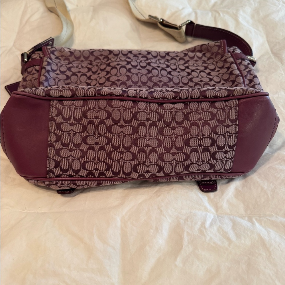 Coach Plum Signature Crossbody Bag w/ Matching Passport Holder (Set) - Picture 7 of 10